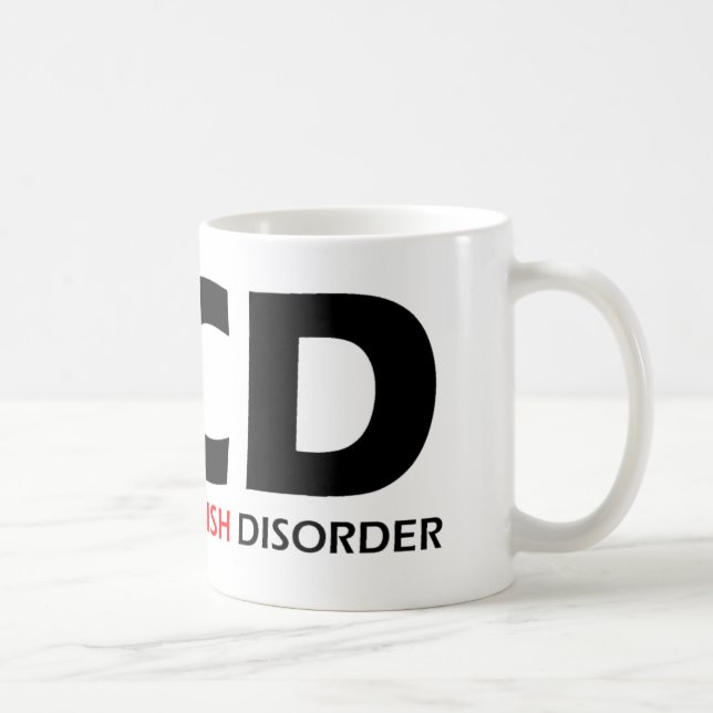Caneca De Café OCD - Perturbação Obssessiva dos Peixes (Direita)