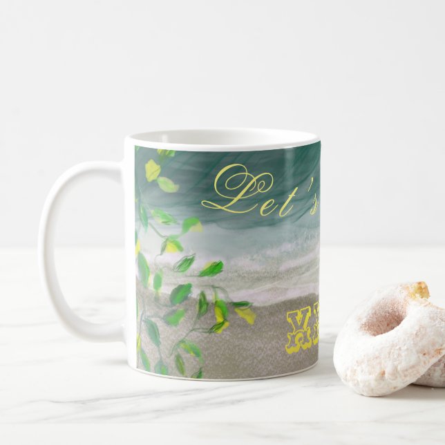 Caneca De Café Ocean Beach Party Mug Gift (Com Donut)