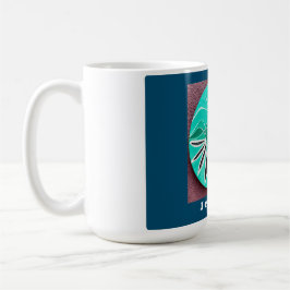 Caneca De Café Ocean Blue Abstrato Art Personalizado