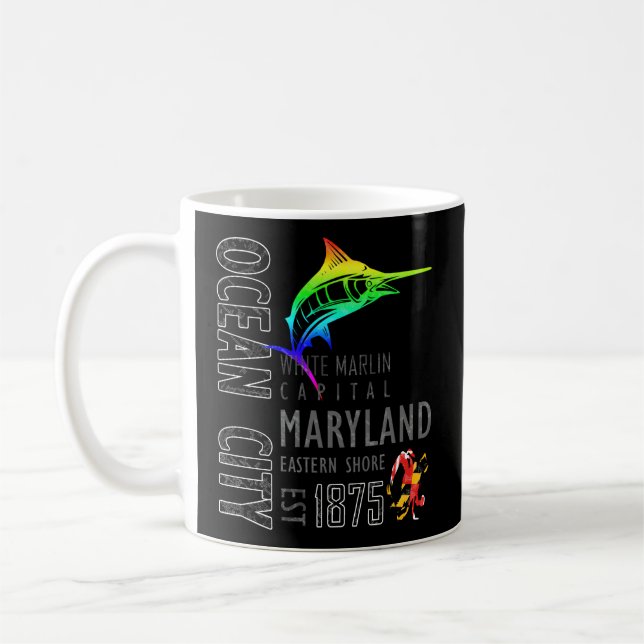 Caneca De Café Ocean City Maryland White Marlin Capital Eastern S (Esquerda)