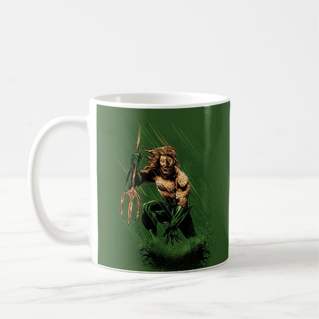 Caneca De Café Ocean King Trident Warrior Dynamic Comic Art (Esquerda)