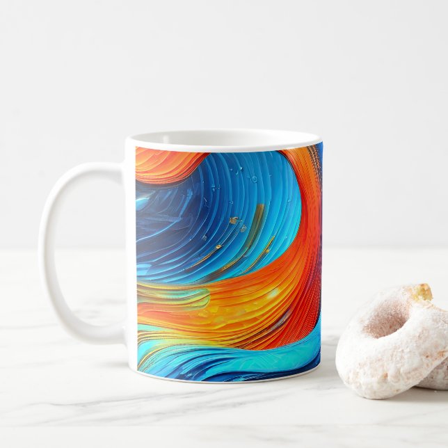 Caneca De Café Ocean Lava "Onda Astral" (Com Donut)