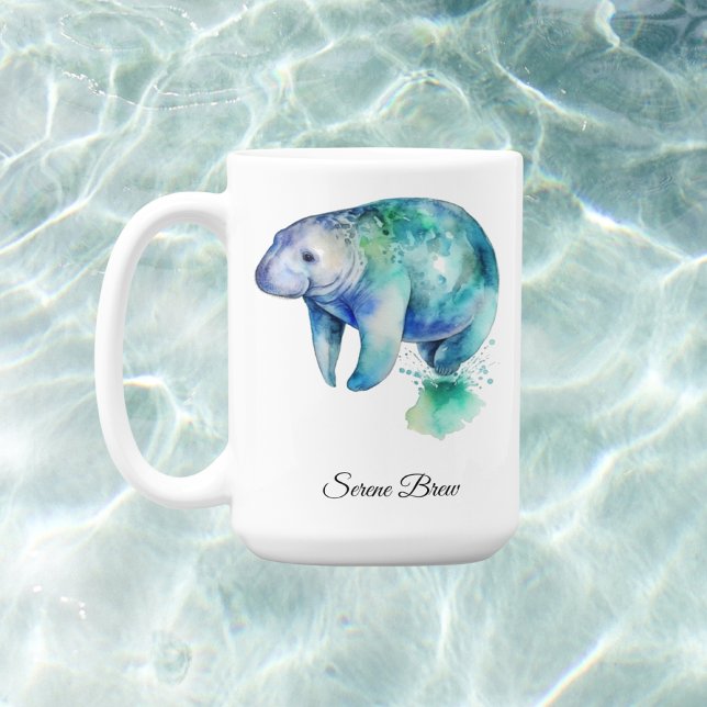 Caneca De Café Ocean Whisper Manatee, custom (Criador carregado)
