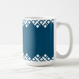 Caneca De Café Oceano Azul e Branco Mono Zig Zag