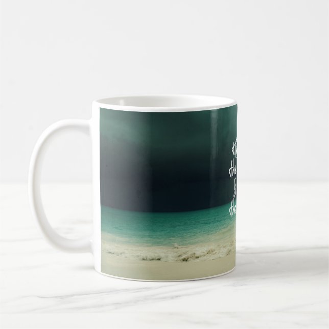 Caneca De Café Oceano Tempestade com Deus (Esquerda)