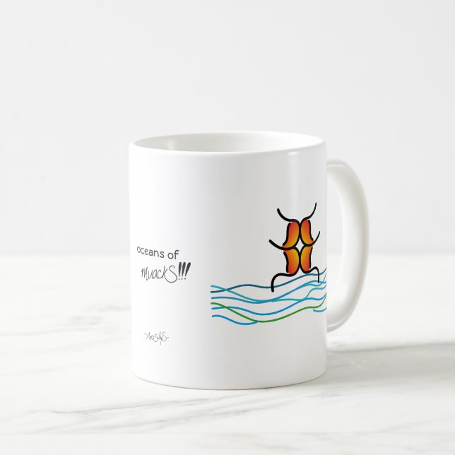 Caneca De Café oceanos de muackS!! - Alma (Frente Esquerda)