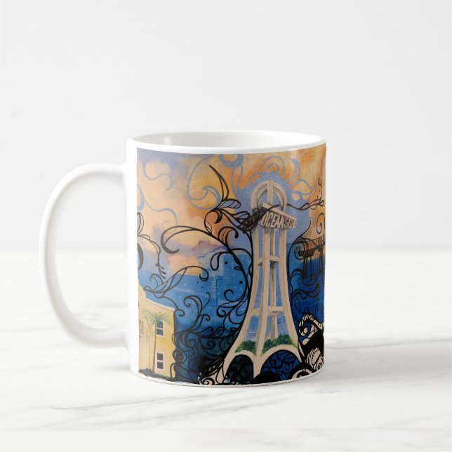 Caneca De Café Oceanside Photo (Esquerda)