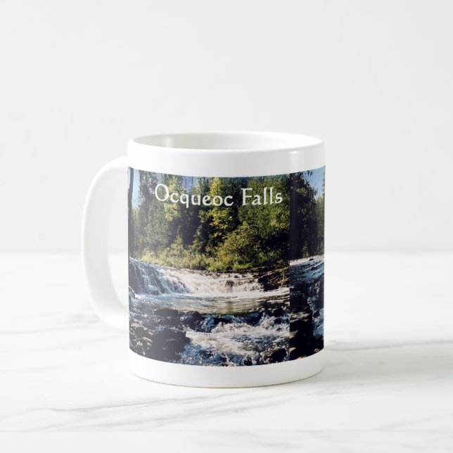 Caneca De Café Ocqueoc Falls mug (Frente Esquerda)