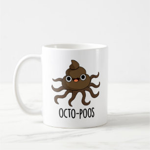 Caneca De Café Octo-poos Engraçado Octopus Pun