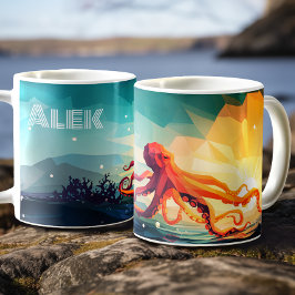 Caneca De Café Octopus - Adaptável Inteligente - Personalizado