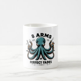 Caneca De Café Octopus Barber Mug - 8 Braços para Fades Perfeitas