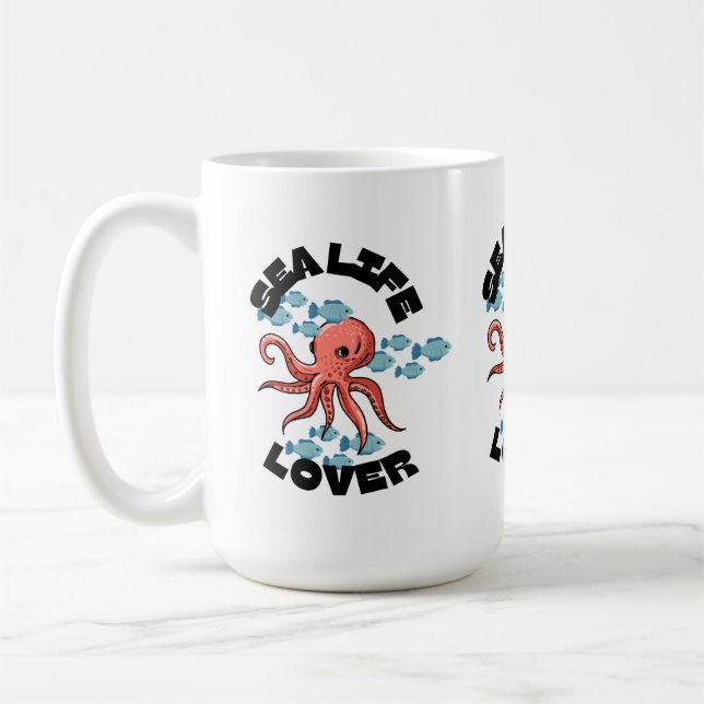 Caneca De Café octopus Classic Mug, amante da vida marinha (Esquerda)