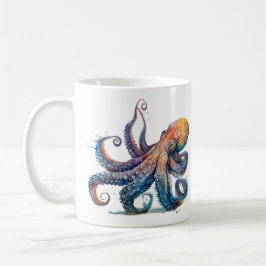 Caneca De Café Octopus Impressão Coffee