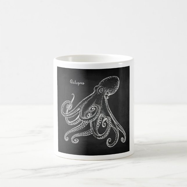 Caneca De Café Octopus Sketch (Criador carregado)