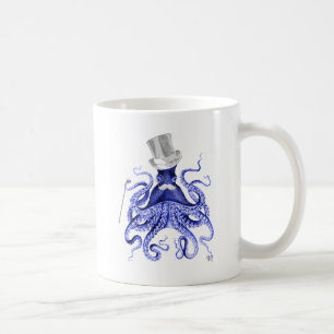 Caneca De Café Octopus Sobre Cidade