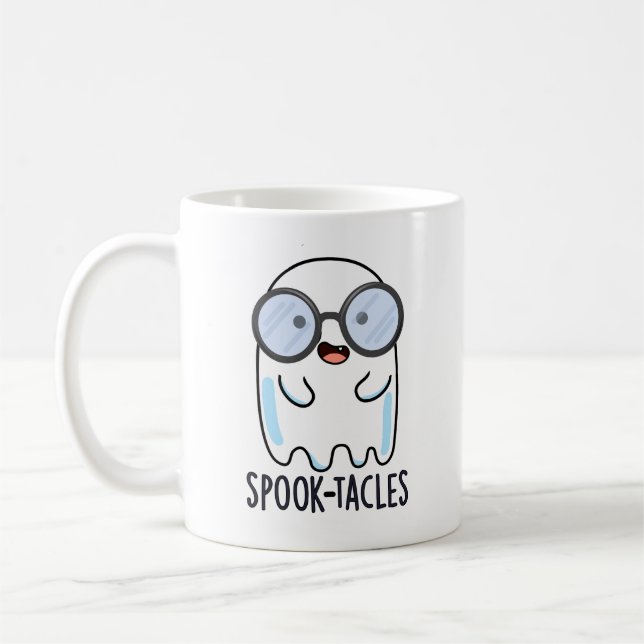 Caneca De Café Óculos Assustadores Piada de Fantasma Divertida  (Esquerda)