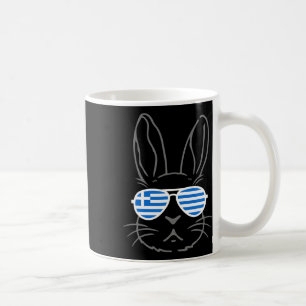 Caneca De Café Óculos de Coelhinho Engraçados Páscoa 2025 Bandeir