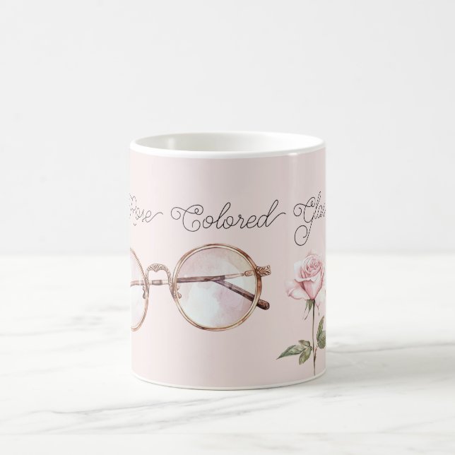 Caneca De Café Óculos de Cor Rosa Cor-de-Rosa (Centro)