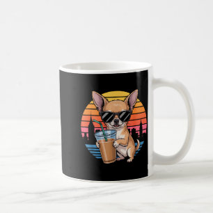 Caneca De Café Óculos de sol chihuahua engraçado café gelado vint