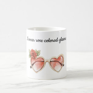 Caneca De Café Óculos de sol coloridos rosa