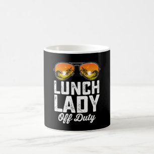 Caneca De Café Óculos de Sol da Senhora do Almoço Fora de Serviço