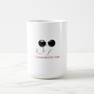 Caneca De Café Óculos de Sol e Galhos Intocados pelo Tempo