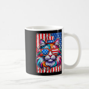 Caneca De Café Óculos De Sol Engraçado Americano Usa Bandeira 4 D