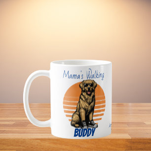 Caneca De Café Óculos de Sol Engraçados do Golden Retriever Brown