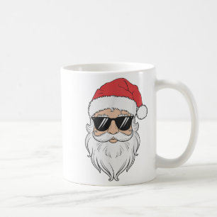 Caneca De Café Óculos de Sol Face Santa Natal Xmas Homens Mulhere