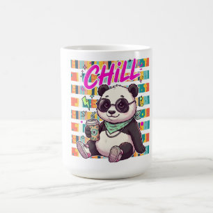 Caneca De Café Óculos de Sol Panda Bear Camiseta Gráfica de Verão