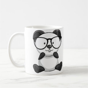 Caneca De Café Óculos de Sol Panda Tema Amante de Panda