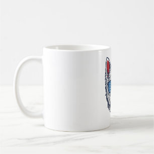 Caneca De Café Óculos de sol patrióticos para cães Westie Arte ve