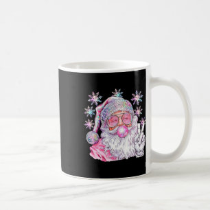 Caneca De Café Óculos de Sol Rosa do Papai Noel Natal Vintage Ret