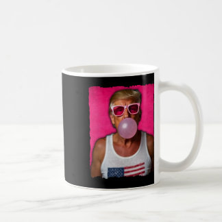 Caneca De Café Óculos de sol Rosa Trump Bubble Gum Bandeira dos E