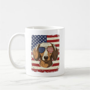 Caneca De Café Óculos de sol vetores com bandeira patriótica Dach