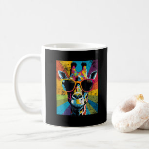 Caneca De Café Óculos de Sol Vintage Girafa Animal Africano Diver