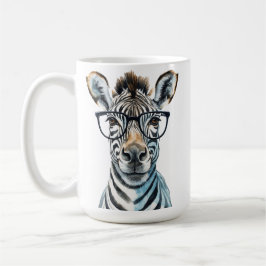 Caneca De Café Óculos de Visto Zebra engraçados
