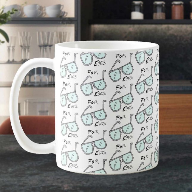 Caneca De Café Óculos - Design de padrão. Opticista (Criador carregado)