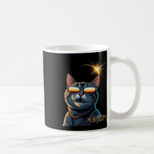 Caneca De Café Óculos Eclipse Solar 2024 Vestindo Gatos Eclipse 1