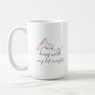Caneca De Café Ocupada Com Meus Pequenos Trabalhos Manuais Design