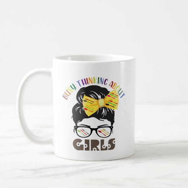 Caneca De Café ocupado pensando em garotas (Esquerda)