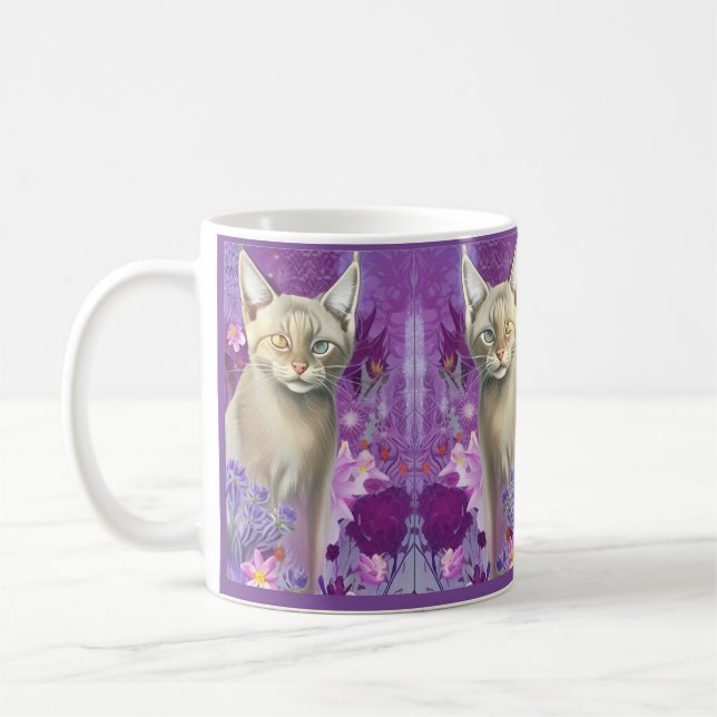 Caneca De Café Odd Eyed Siamese Kitten a rosa (Esquerda)
