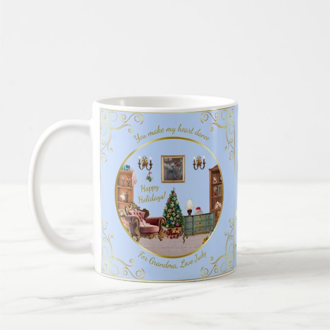 Caneca De Café Ode ao Balé Quebra-Nozes Azulejo Personalizado  (Esquerda)