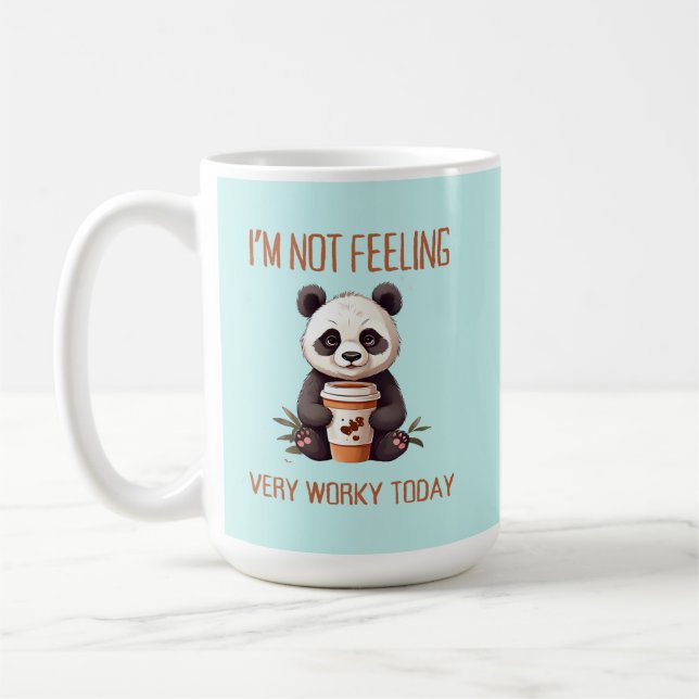 Caneca De Café Odeio Manhãs Panda Mug Engraçado (Esquerda)