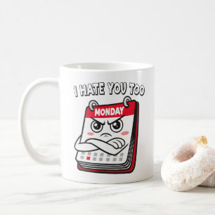 Caneca De Café Odeio segundas