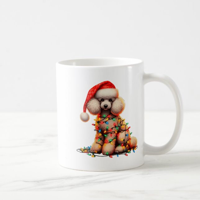 Caneca De Café Odle Dog Christmas Lights Santa Hat Dog Lover Prem (Direita)