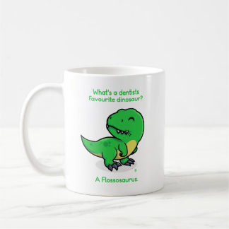 Caneca De Café Odontologia: Flossosaurus