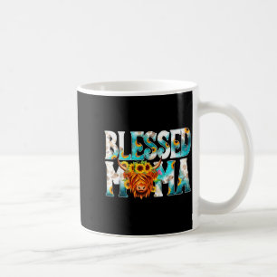 Caneca De Café Oeste abençoado mamãe vaca estampa vaca dia das mã