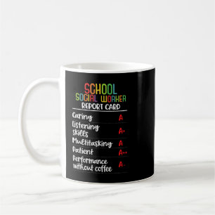 Caneca De Café Oferta de Cartão de Relatório de assistente social