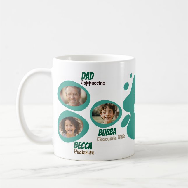Caneca De Café Oferta de Memória de Bebidas Favoritas da Família  (Esquerda)